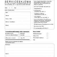 SERVICE SKJEMA